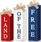 3 Pcs Patriot Wooden Block Sign Vintage Memorial Day Decorations 4th of July Tiered Tray Decor Rustic Farmhouse Independence Day Table Centerpiece Red Blue White Decorations(Vintage)